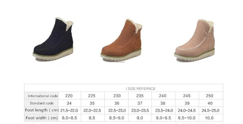 Non-slip thick-soled women's shoes plus velvet warm cotton shoes