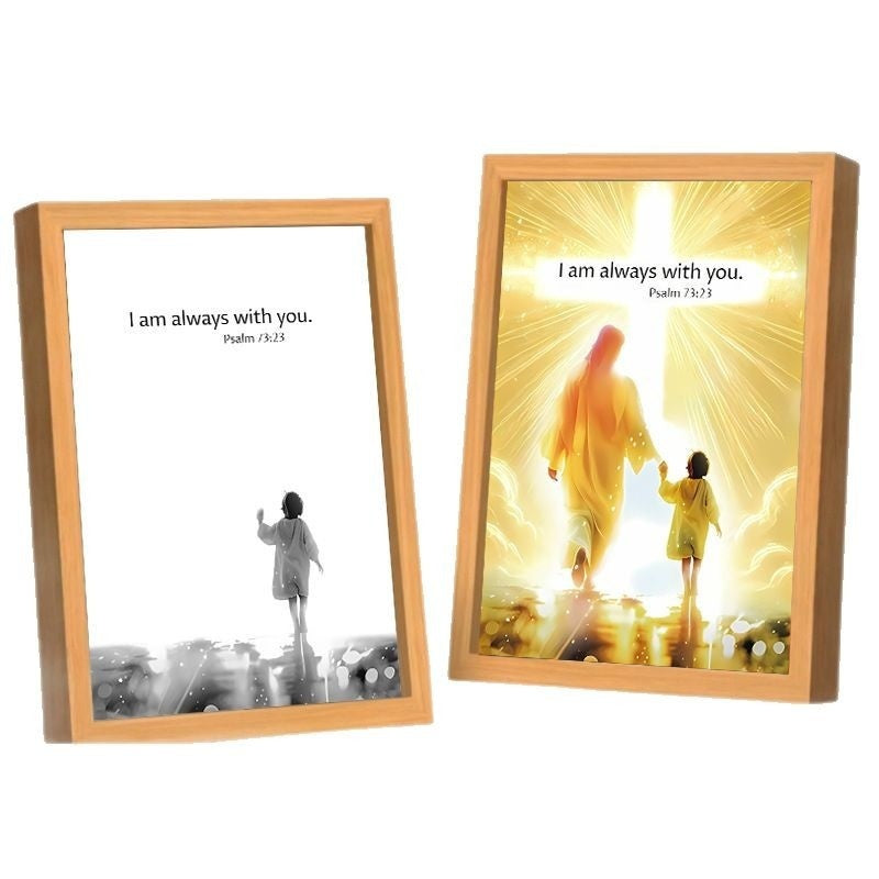 Illuminate Your Space with Divine Elegance: Luminous Framed Wall Art