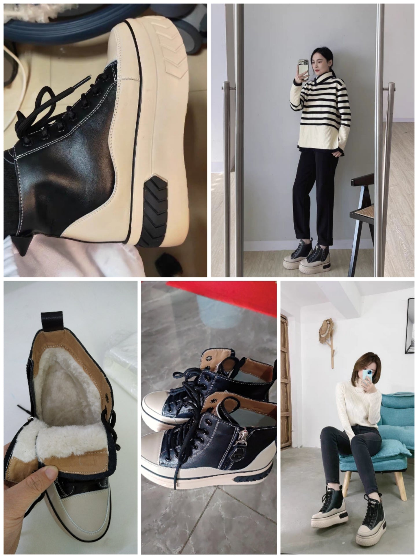 Casual High-top Shoes With An Inside Lift