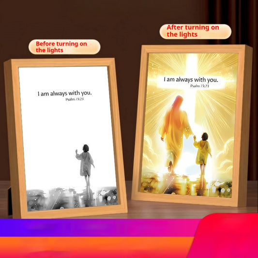 Illuminate Your Space with Divine Elegance: Luminous Framed Wall Art