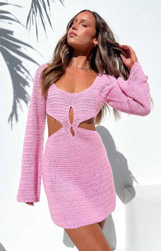 Fashion Cut Out Tassel Dress