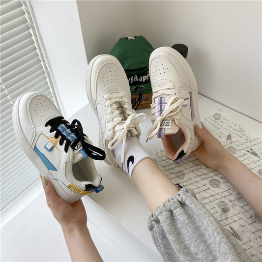 Thick-soled Lace Casual White Shoes Street Style Ins Trendy Women's